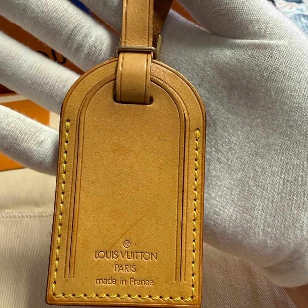 Louis Vuitton Vachetta Leather Luggage Tag and Poignet Authentic NO BOX - Picture 5 of 11